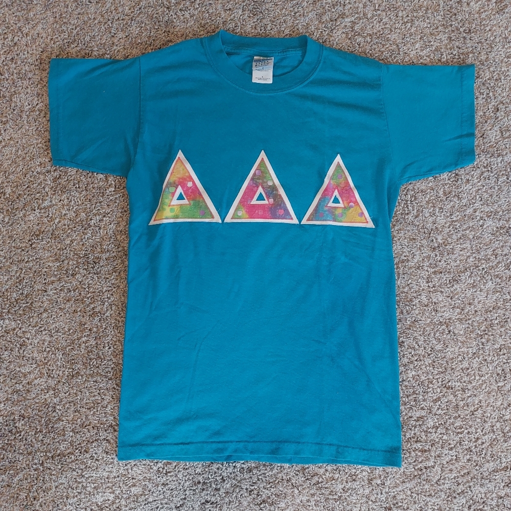 Tri Delta Sorority Tie Dye Triangle Letter Tee